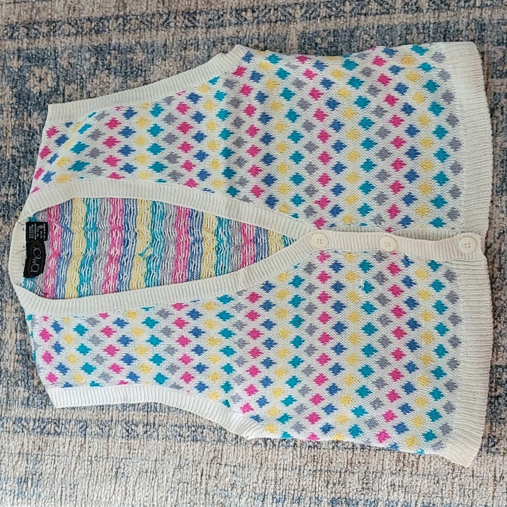 Vintage Sweater Vest 90s Y2K